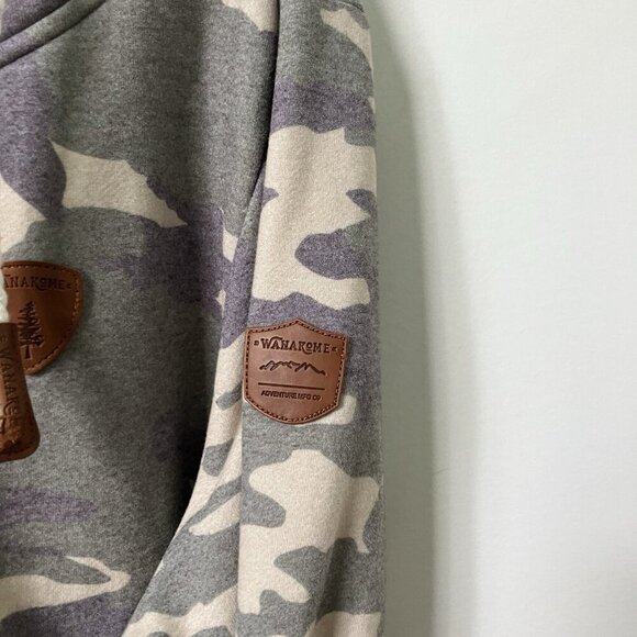 Wanakome Hoodie Camo Full Zip Mens XL Outdoor Made in Turkey - Picture 11 of 13